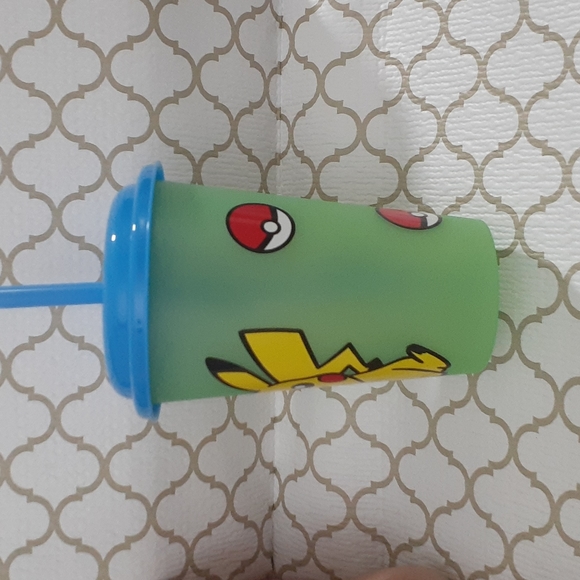 Pokemon Reusable‎ color changing 12oz tumbler w/ blue too straw - New - Picture 5 of 5